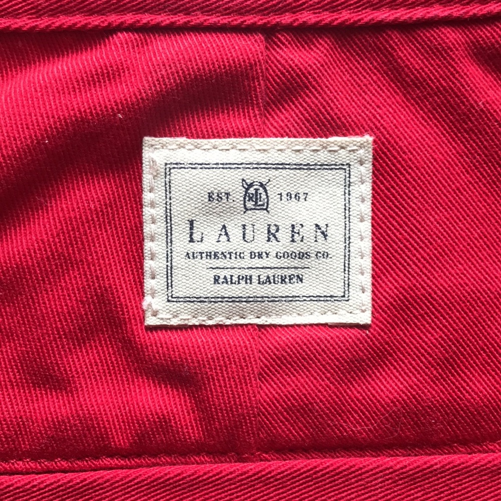 Lauren Ralph Lauren Vintage High Waist Shorts Red Women’s 12 - Picture 5 of 11